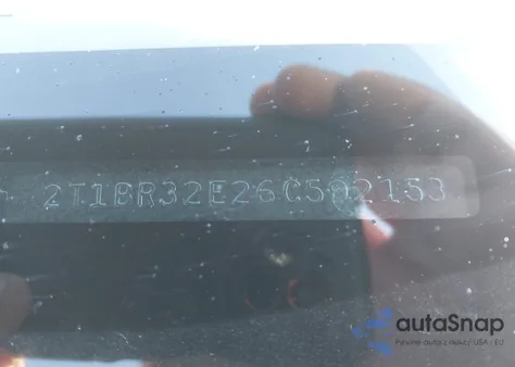 2006 Toyota Corolla Ce from USA, damaged, VIN 2T1BR32E26C592153